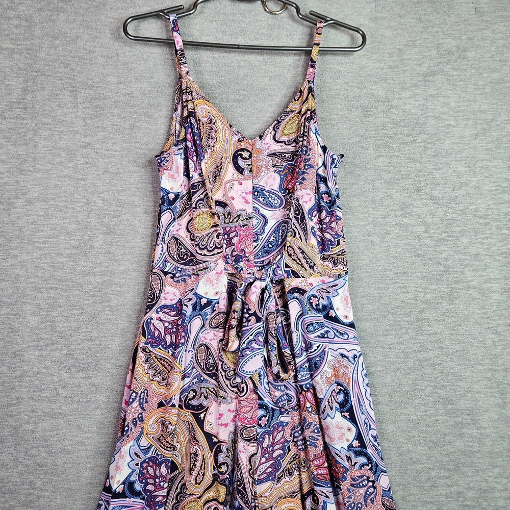 MSK Women's Paisley High Low Sleeveless Boho Flowy Romper Sz M NWT - Picture 8 of 13